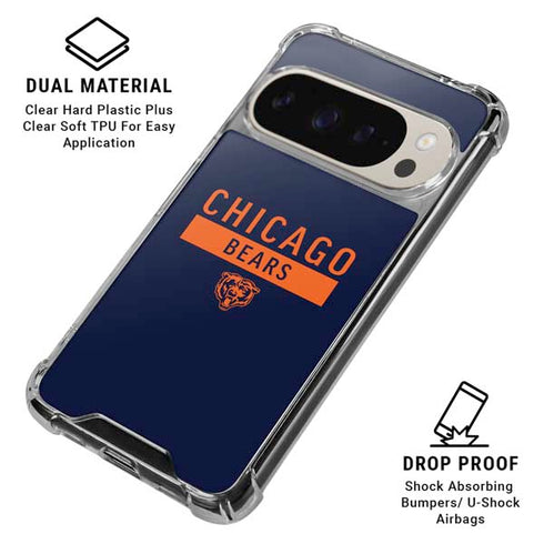 NFL Chicago Bears Blue Performance Series Pixel 9/9 Pro Clear Case